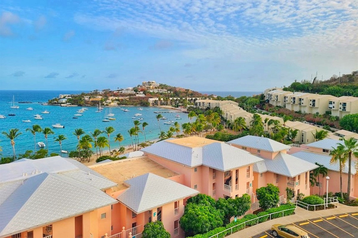 Aerial view that makes you appreciate every shade of blue.