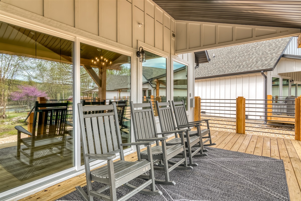 Rock and relax on your back porch