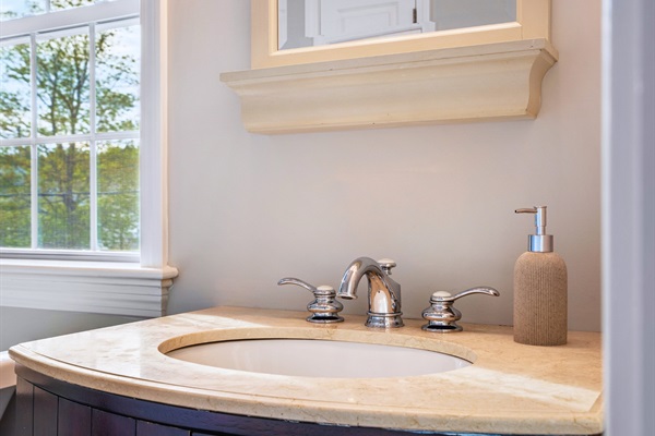 Enjoy a full bathroom with a bathtub and shower, conveniently located on the main floor!