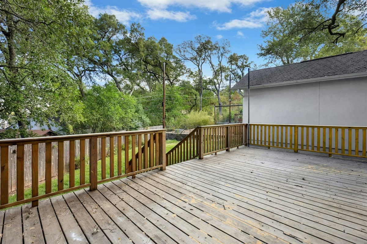 Private patio perfect for fresh air and downtime