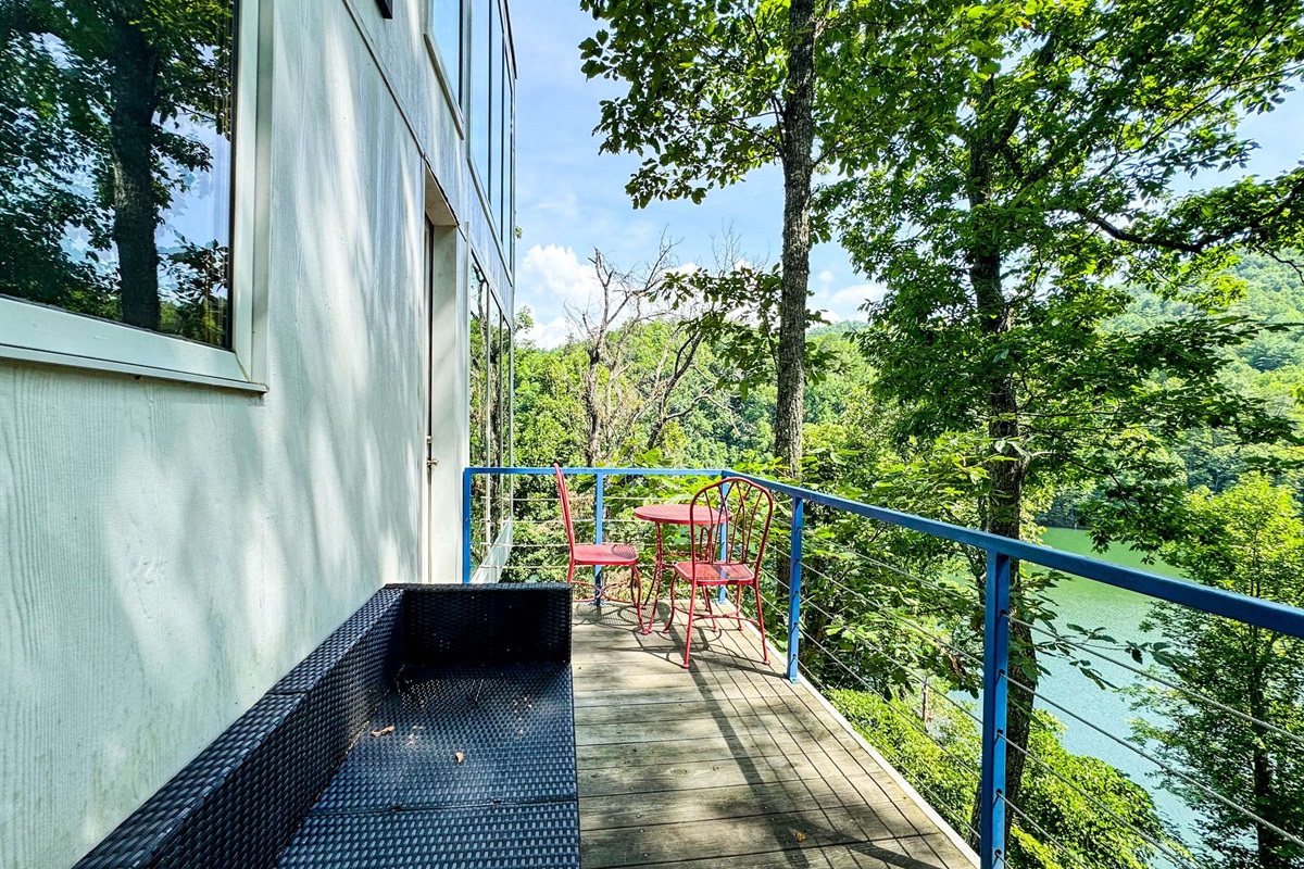 east facing balcony off the living room. 