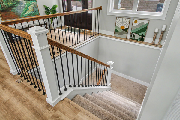 Stairs from main level to lower level