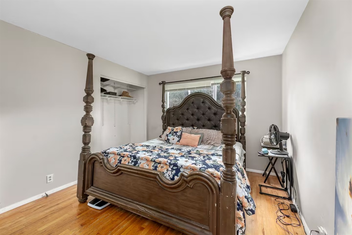 You won't want to leave the bed in this bedroom with a king bed!