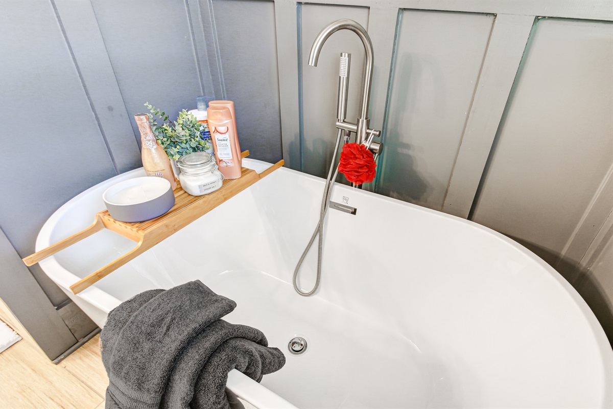 You Can Soak and Sip in this Master Bath for Bedroom 1
