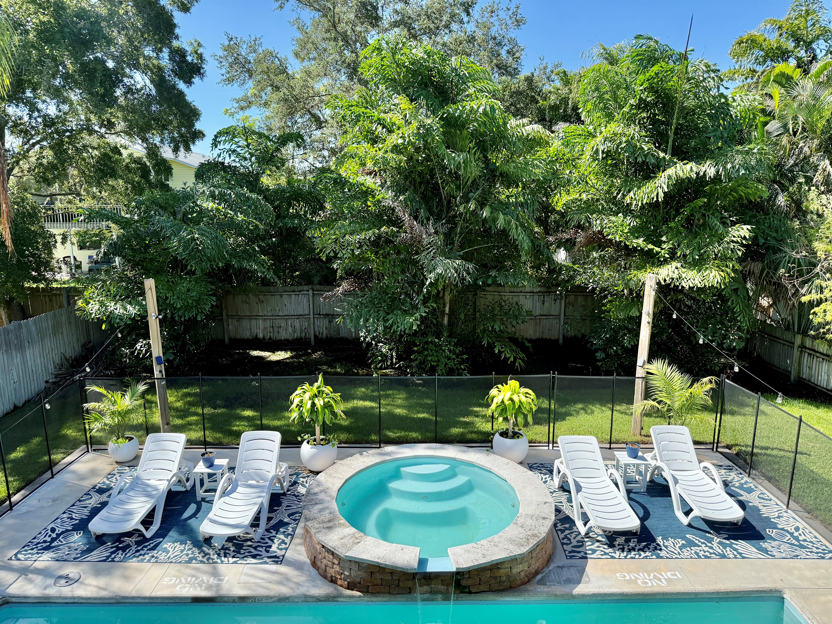 Comfortable seating invites you to spend the entire day outdoors.