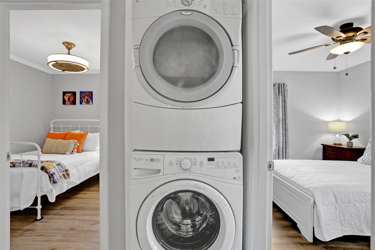 Enjoy the convenience of in-unit washer and dryer.