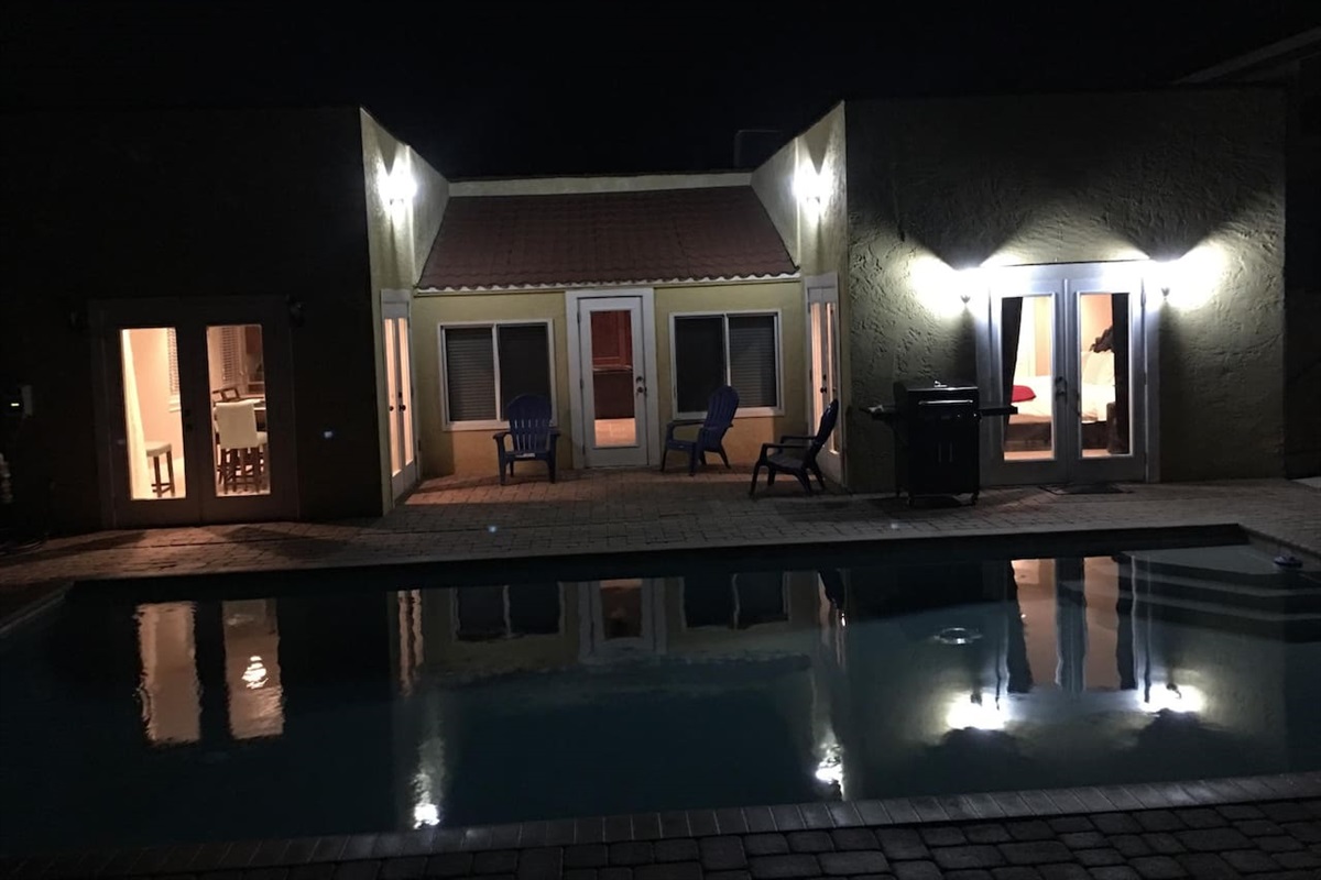 Night View of Back of House