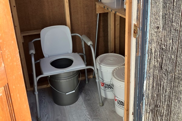 Composting outhouse.