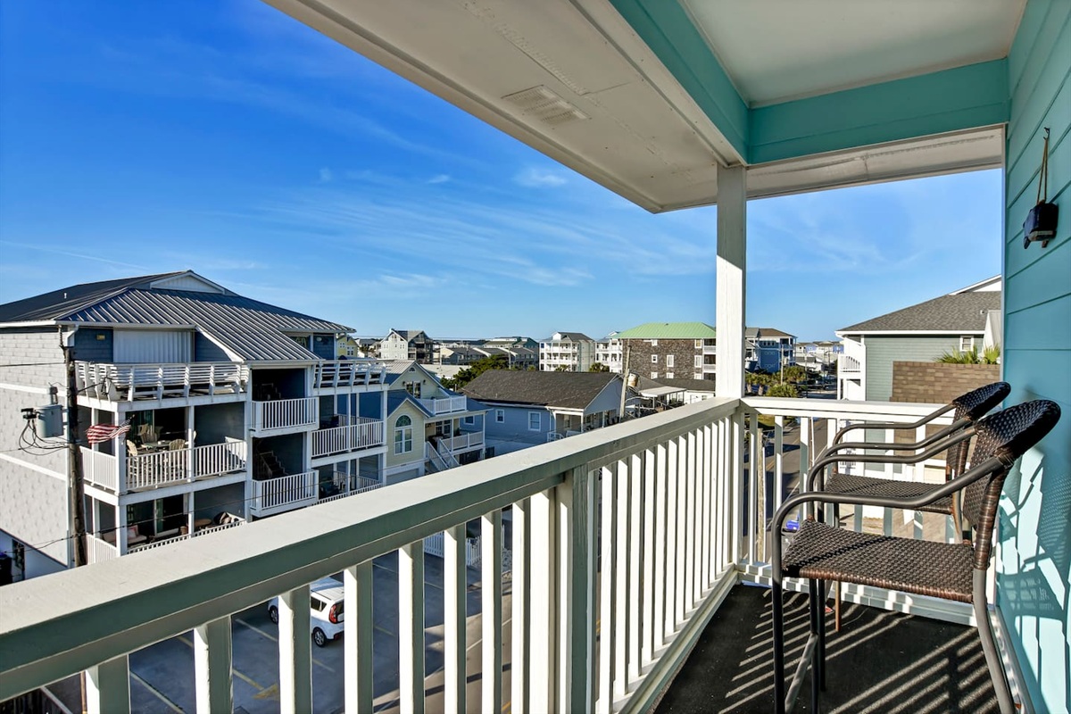 Balcony that is accessed through the primary suite