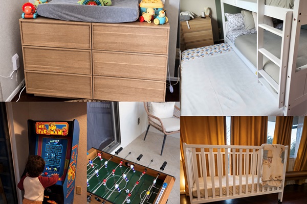 Traveling with little ones? We’ve got you covered! Upon request: full-size crib, changing pad, high chair, and a twin trundle that can be used as a toddler bed. Kids can also enjoy Pac-Man arcade and foosball for extra fun.