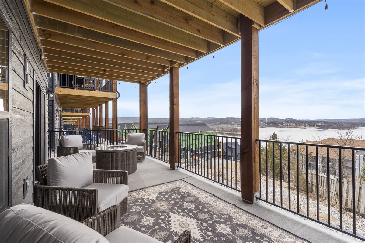 Lower patio with firepit