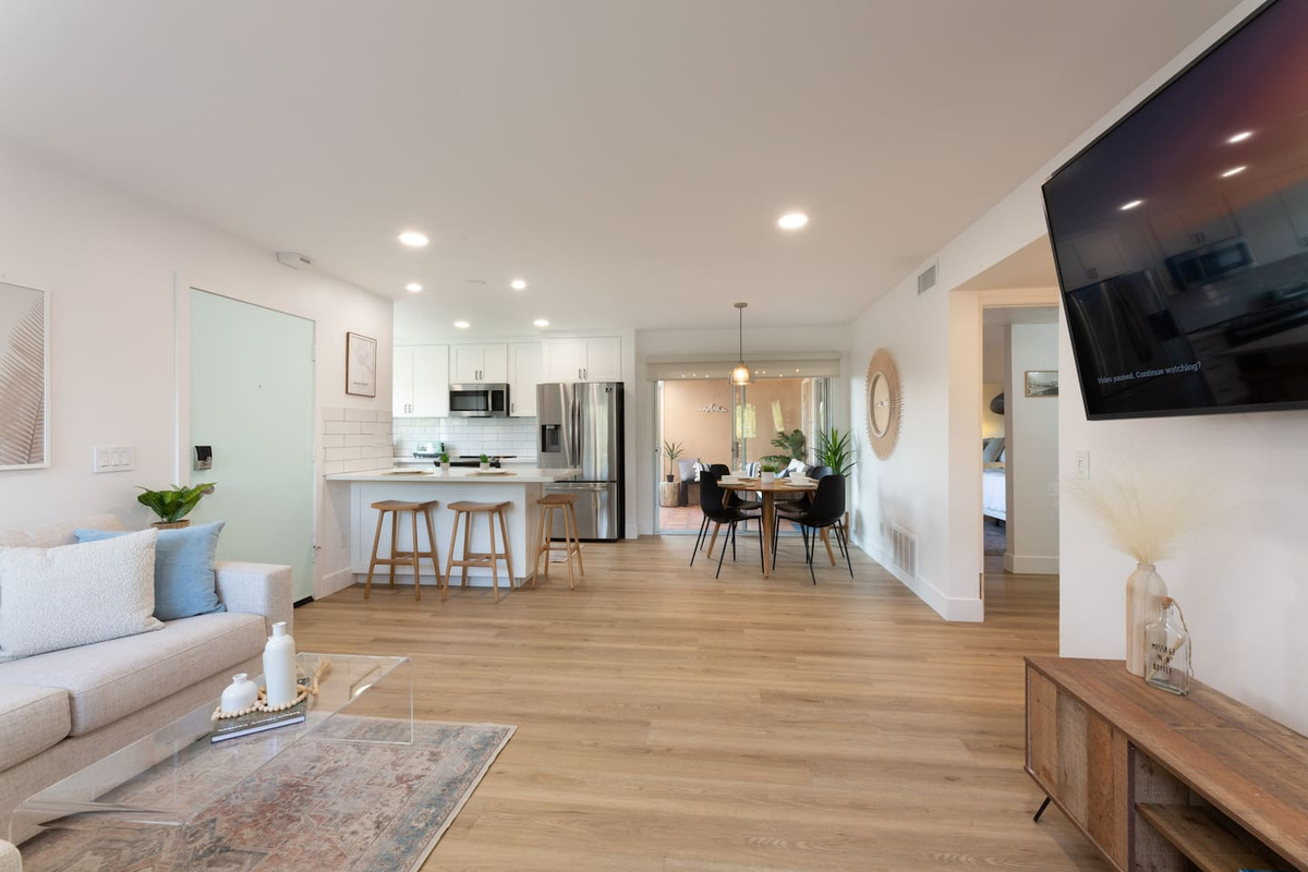 Lots of natural light in this open concept 2 bedroom condo