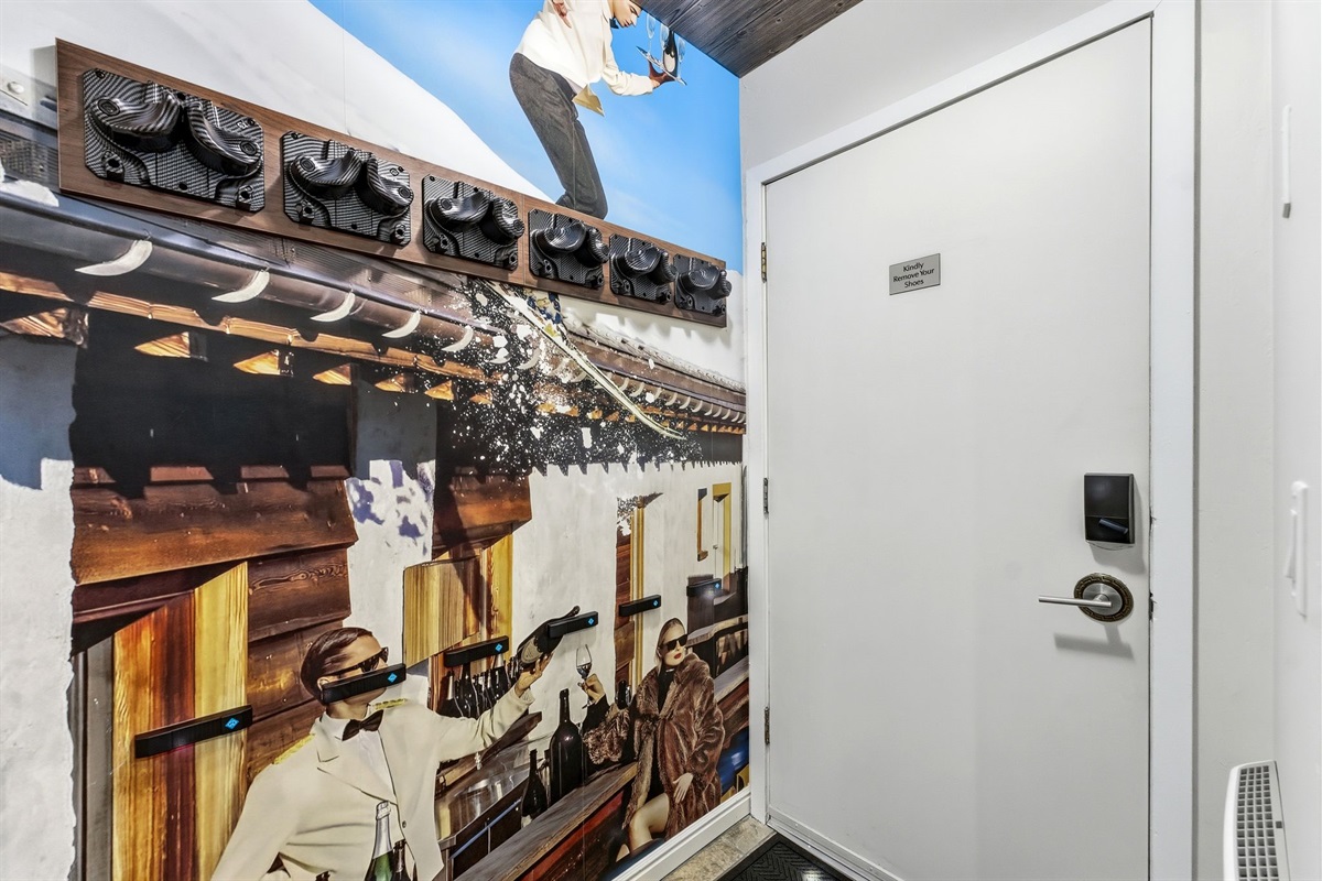 Your exit to head out to the slopes in the morning.