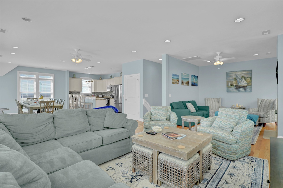 An open-concept main floor designed for reconnecting with the whole family.