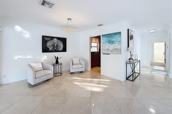 The house is open and not cluttered. 