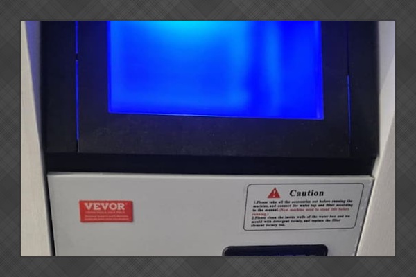 The Ice machine is located at the bottom of the stairs and is connected to the reverse osmosis water filter. Press the power button to start making ice, press and hold the power button to turn it off when you are done.  This is not a freezer.