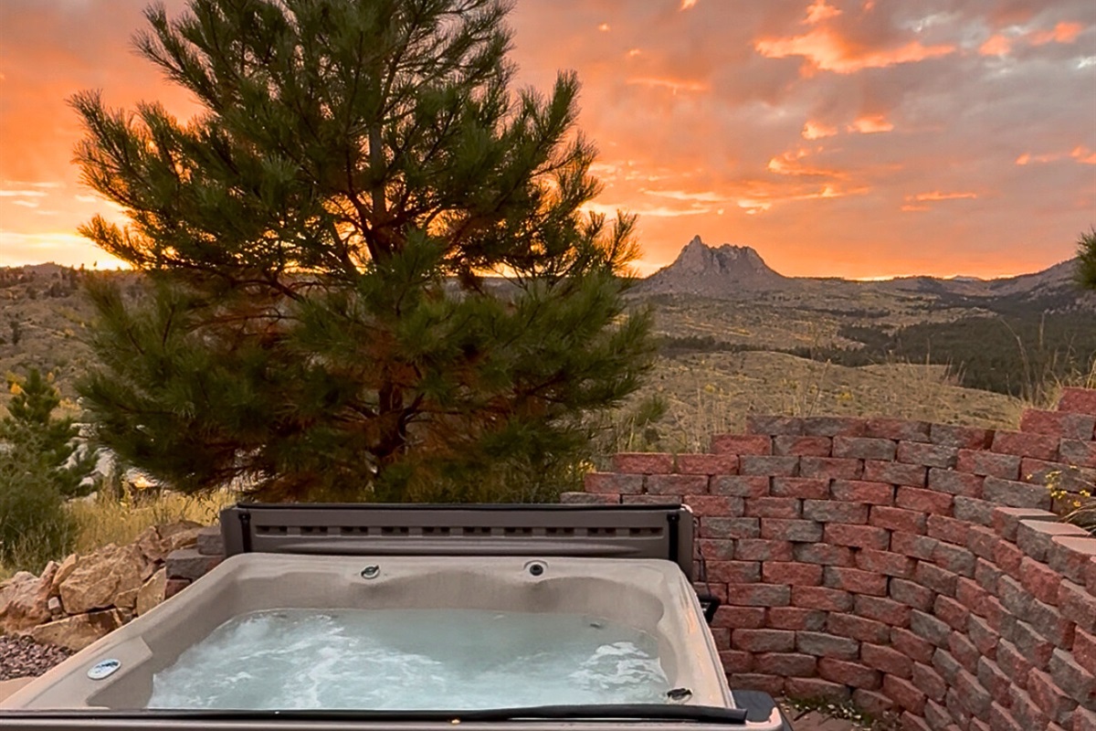 Fall sunsets from your private hot tub