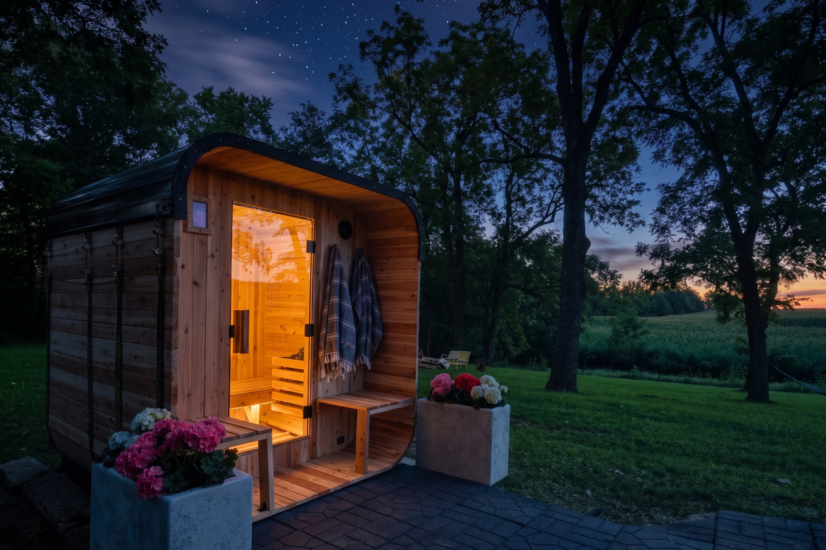 Meet the hygge sauna. Wrap yourself in a warm hug and sweat out some toxins.
