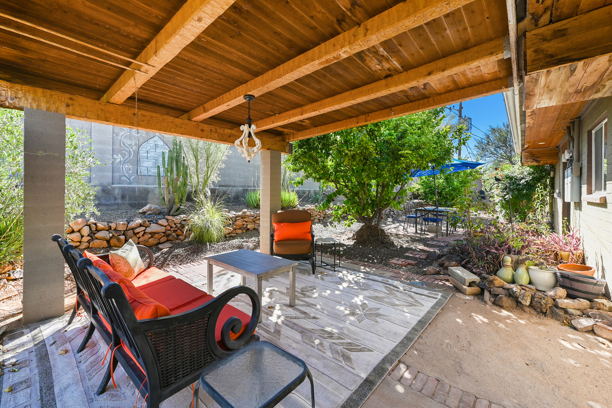 Covered Patio in Back Yard