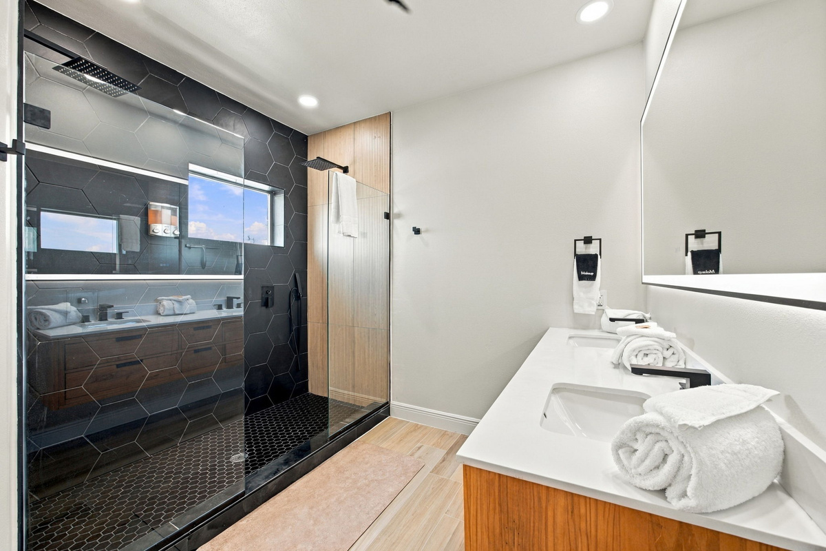 Modern comforts make getting ready refreshingly easy.
