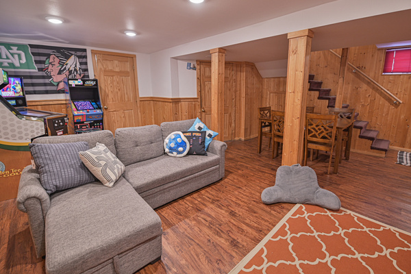 Pull Out Small Sofa in Game Room