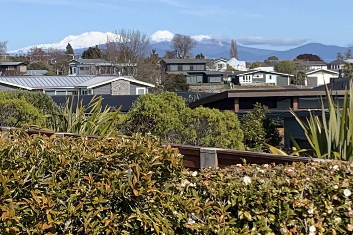 Views of Mount Ruapehu from the back deck