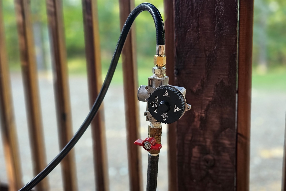 Propane timer for BBQ grill so you don't forget.
