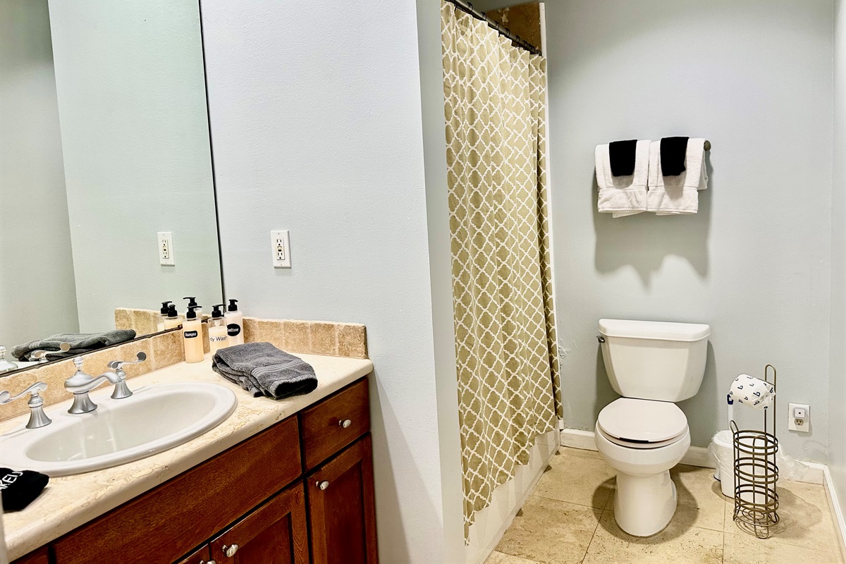 Welcome to our spacious Master bathroom!