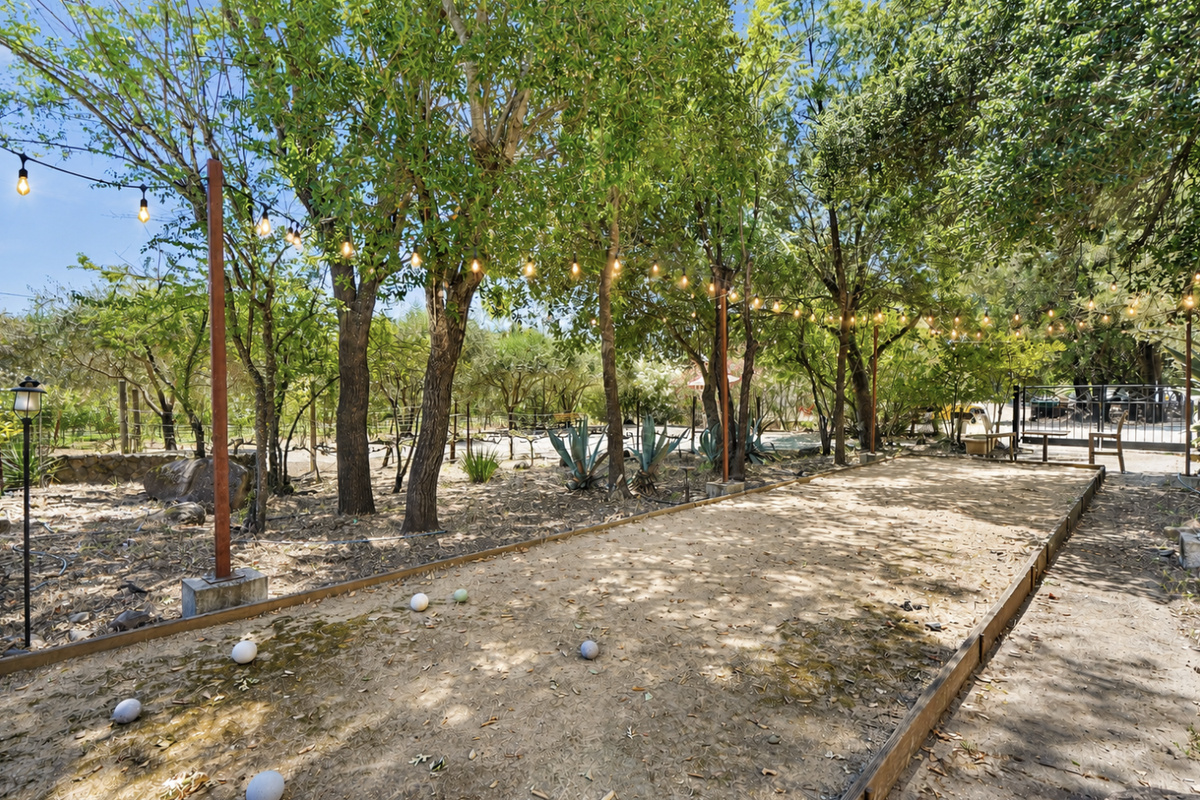 Outdoor fun beneath the shade trees