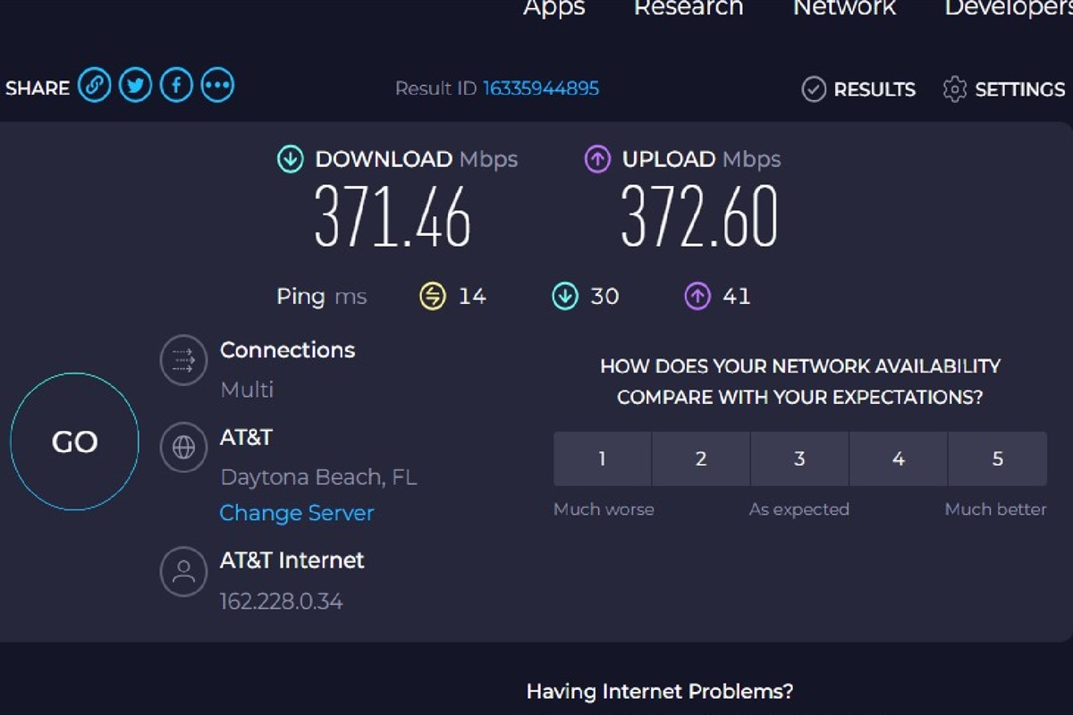 Super fast internet!