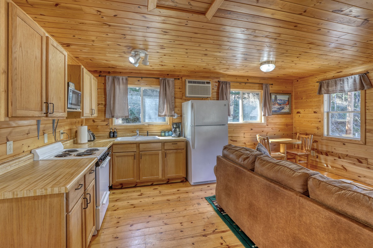 Kitchen with stove and oven