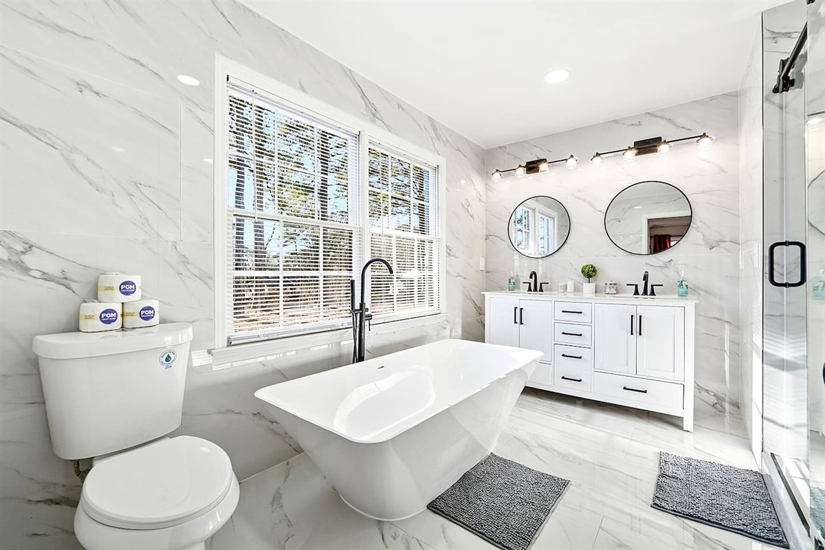 Private Luxurious ensuite bathroom for Bedroom #1.