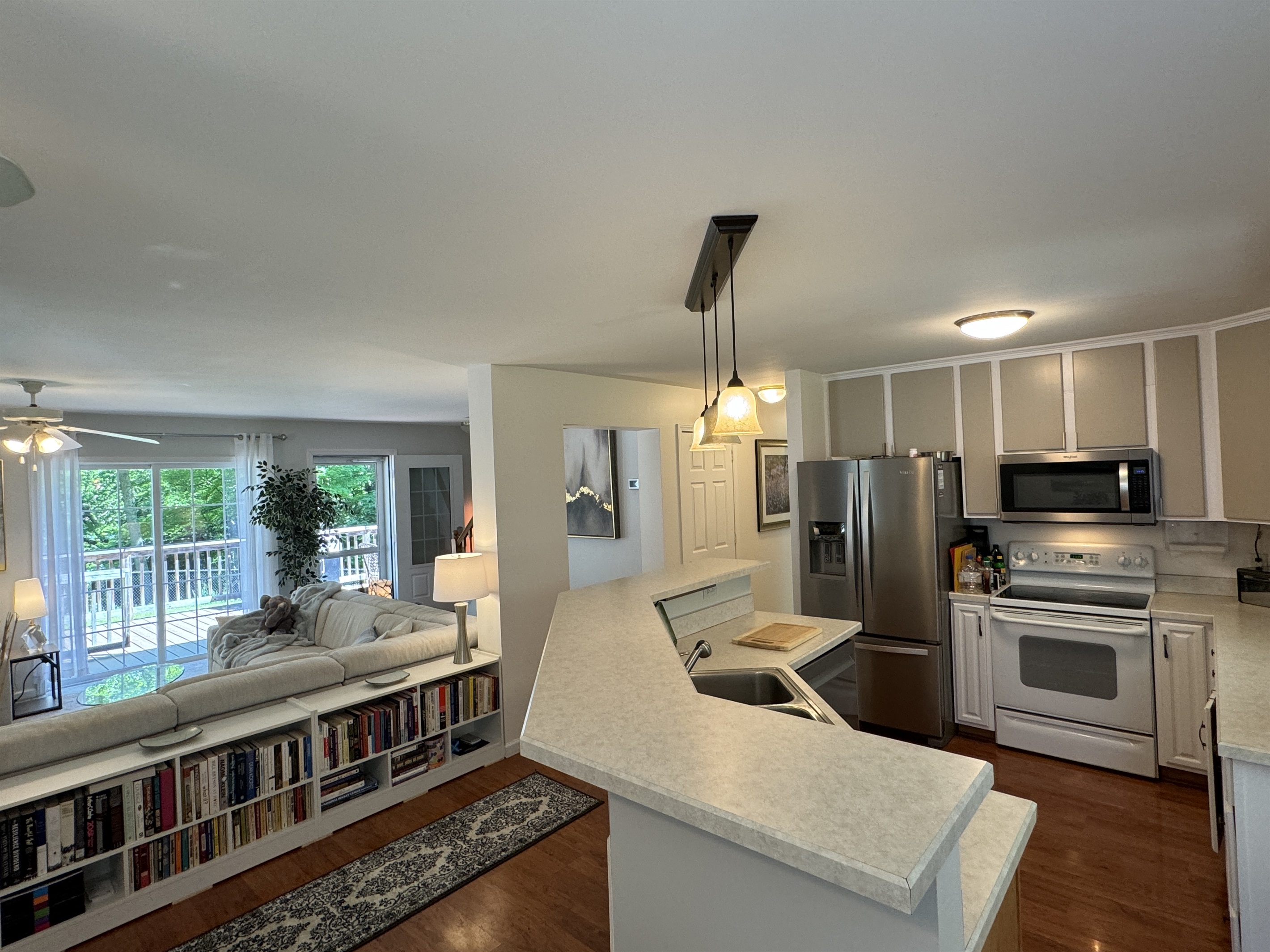 Open concept kitchen and living room