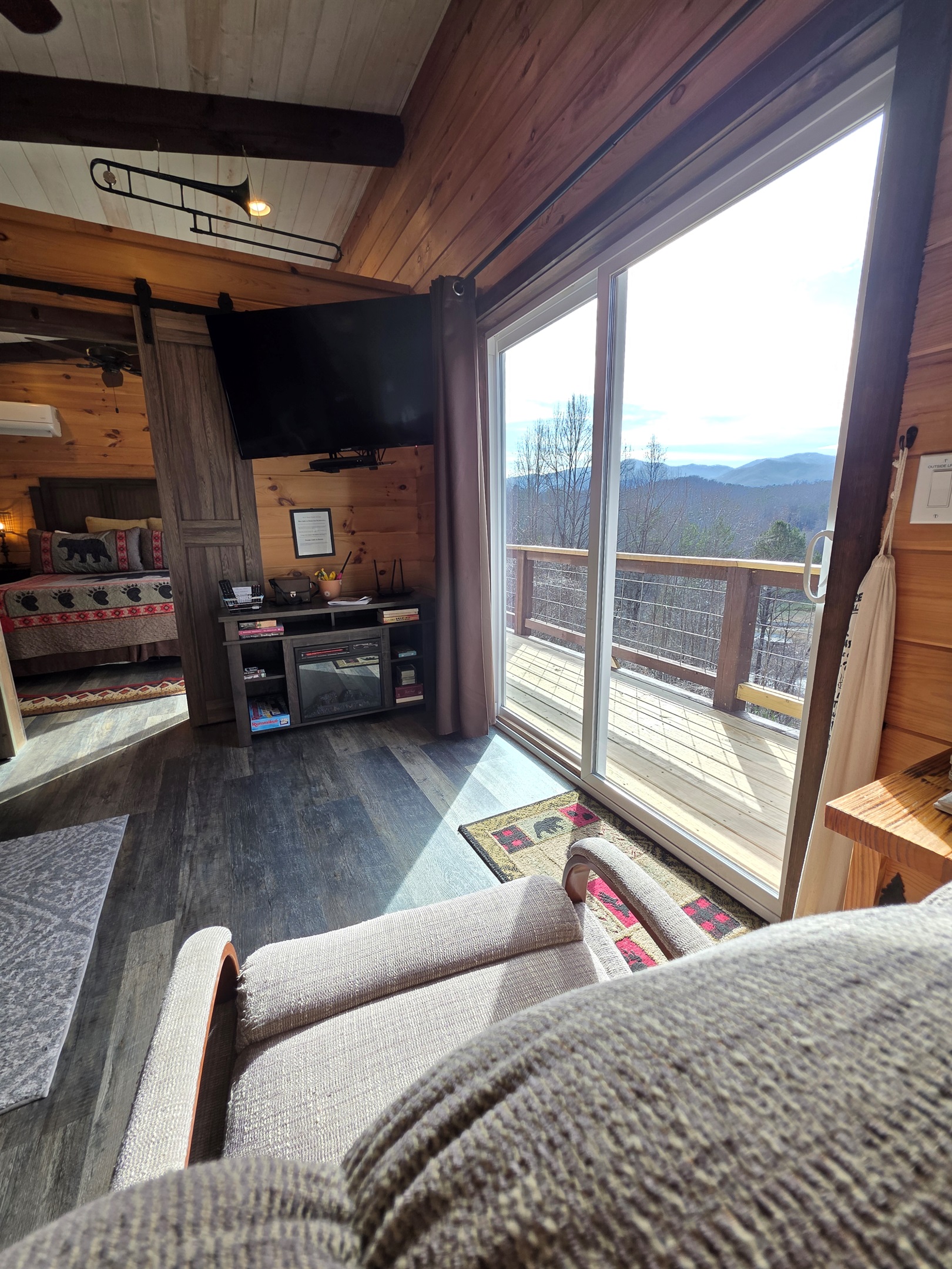 View out of the Living room sliding doors