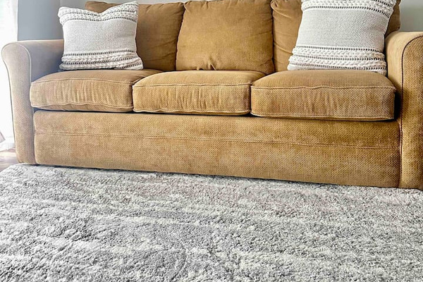 Sofa with throw pillows