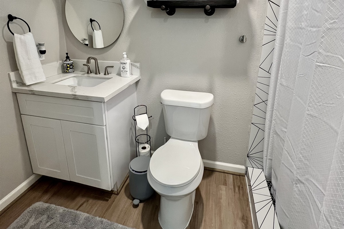Upstairs Restroom with shower only