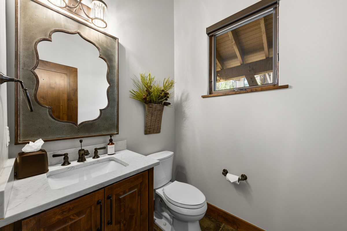 Main level half bathroom