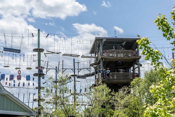 Try out the local ropes course if you're looking for a bit of adventure