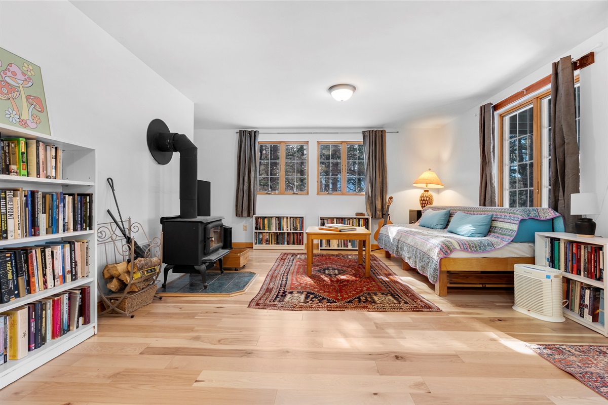 Lower-level TV/Family room - only TV in the house is on this level. There is also access to the backyard. 