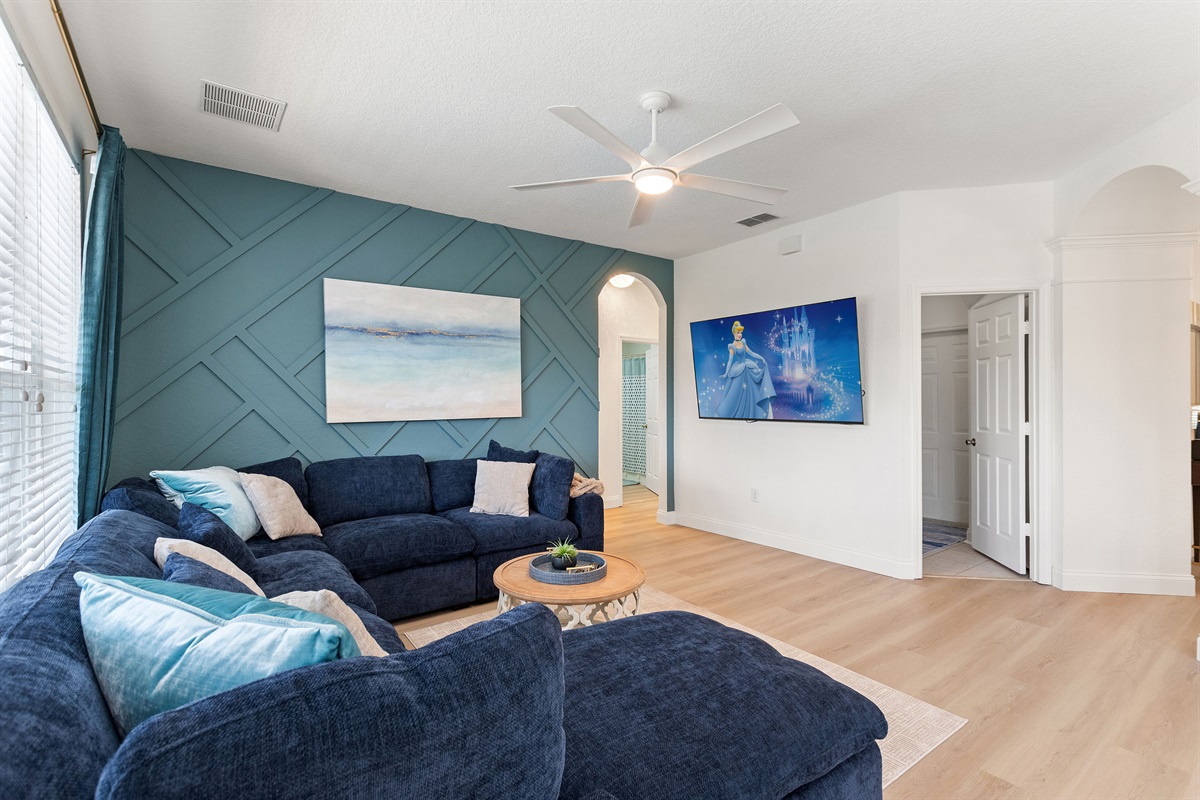 Family room with the most comfortable sectional