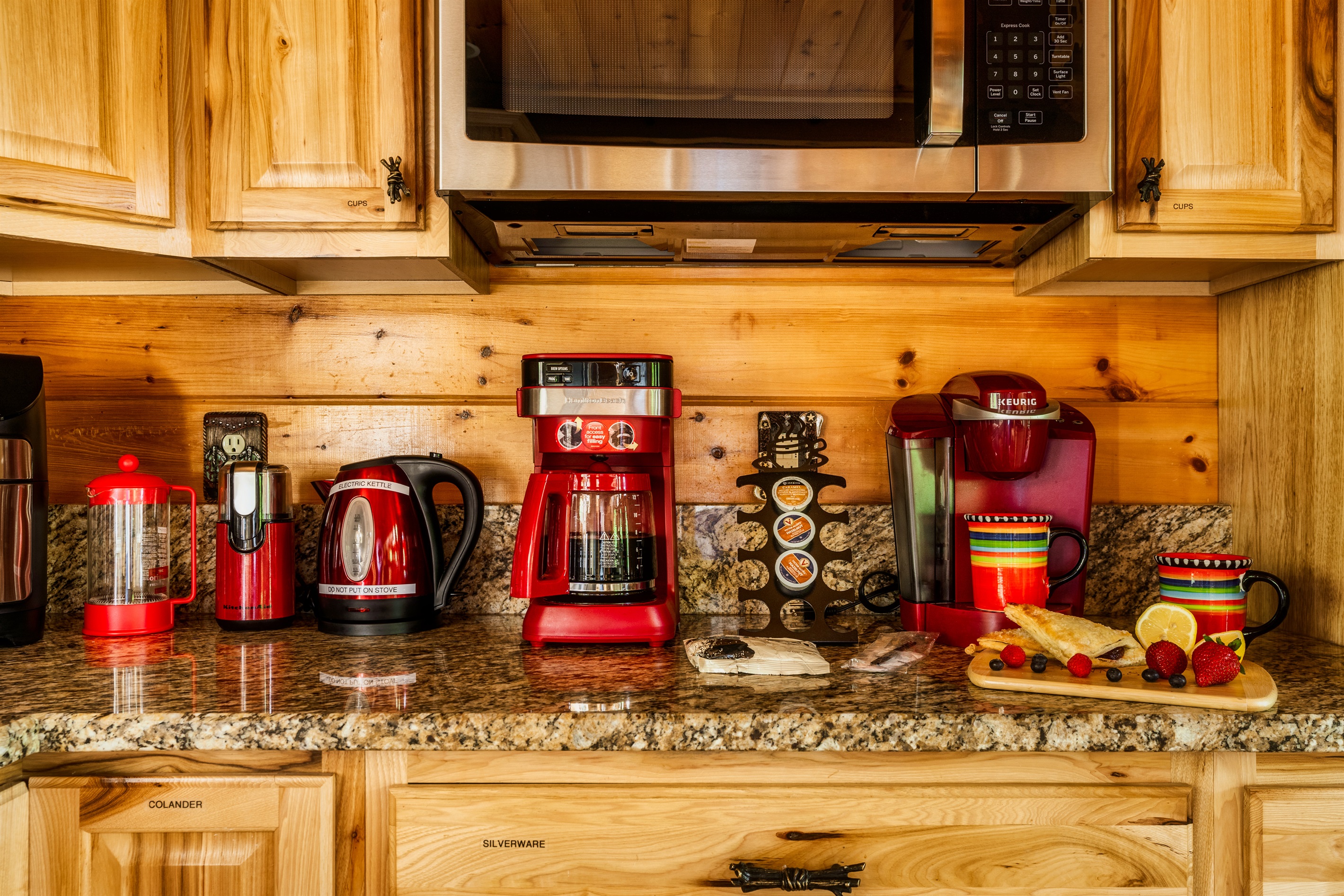 Lots of appliances and coffee/tea amenities! 