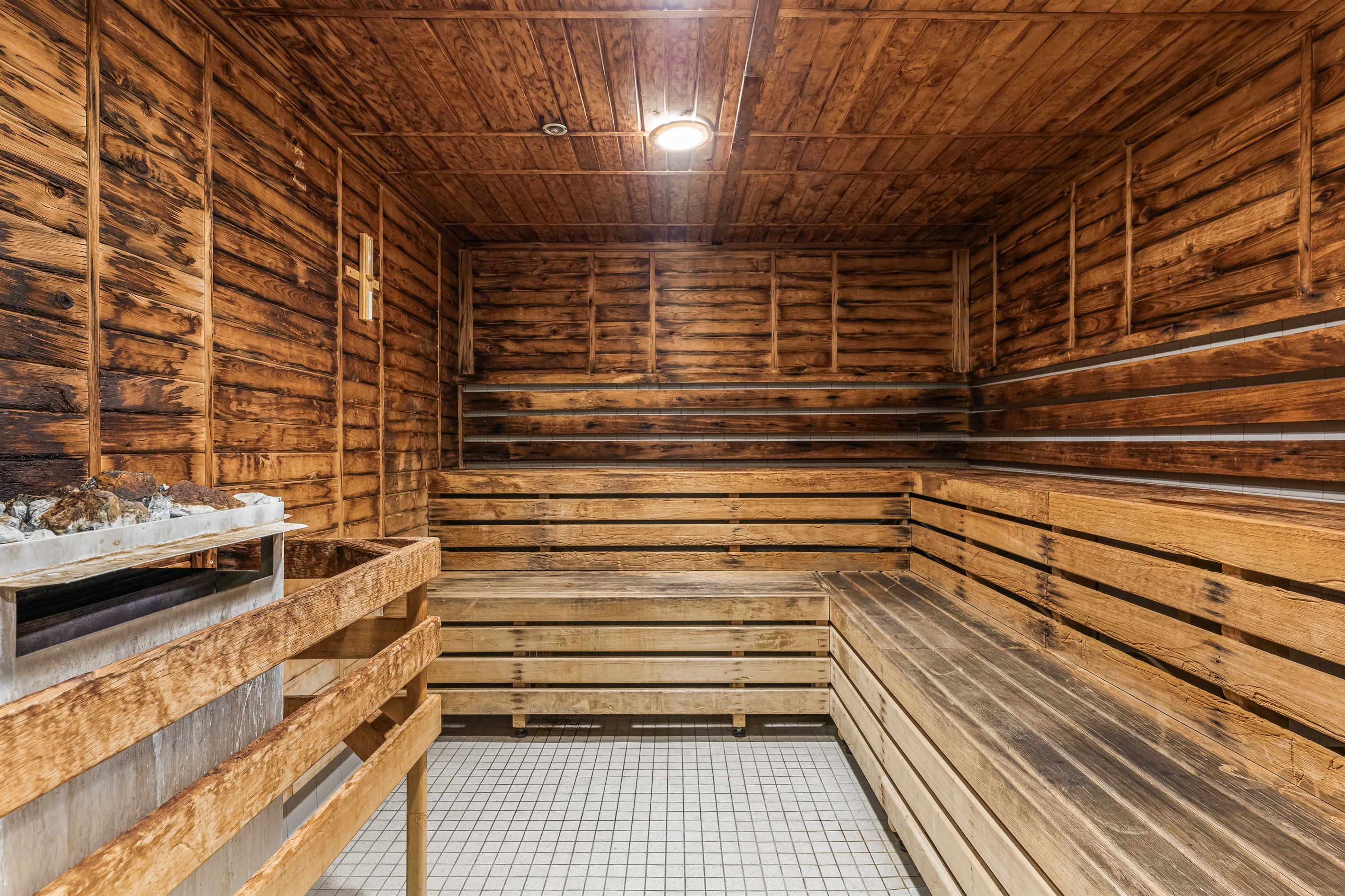 Sauna in the fitness center