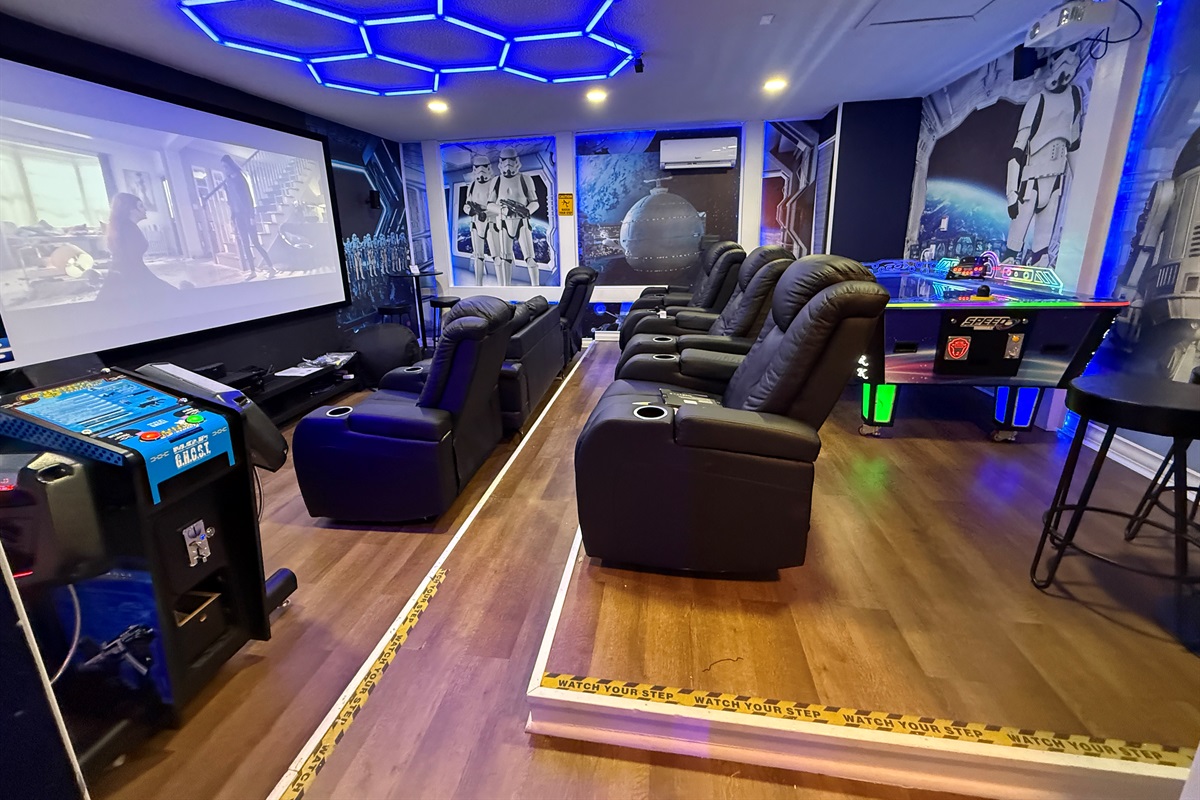 May the Force be with you as you play Ghost Squad or Air Hockey in the arcade cinema