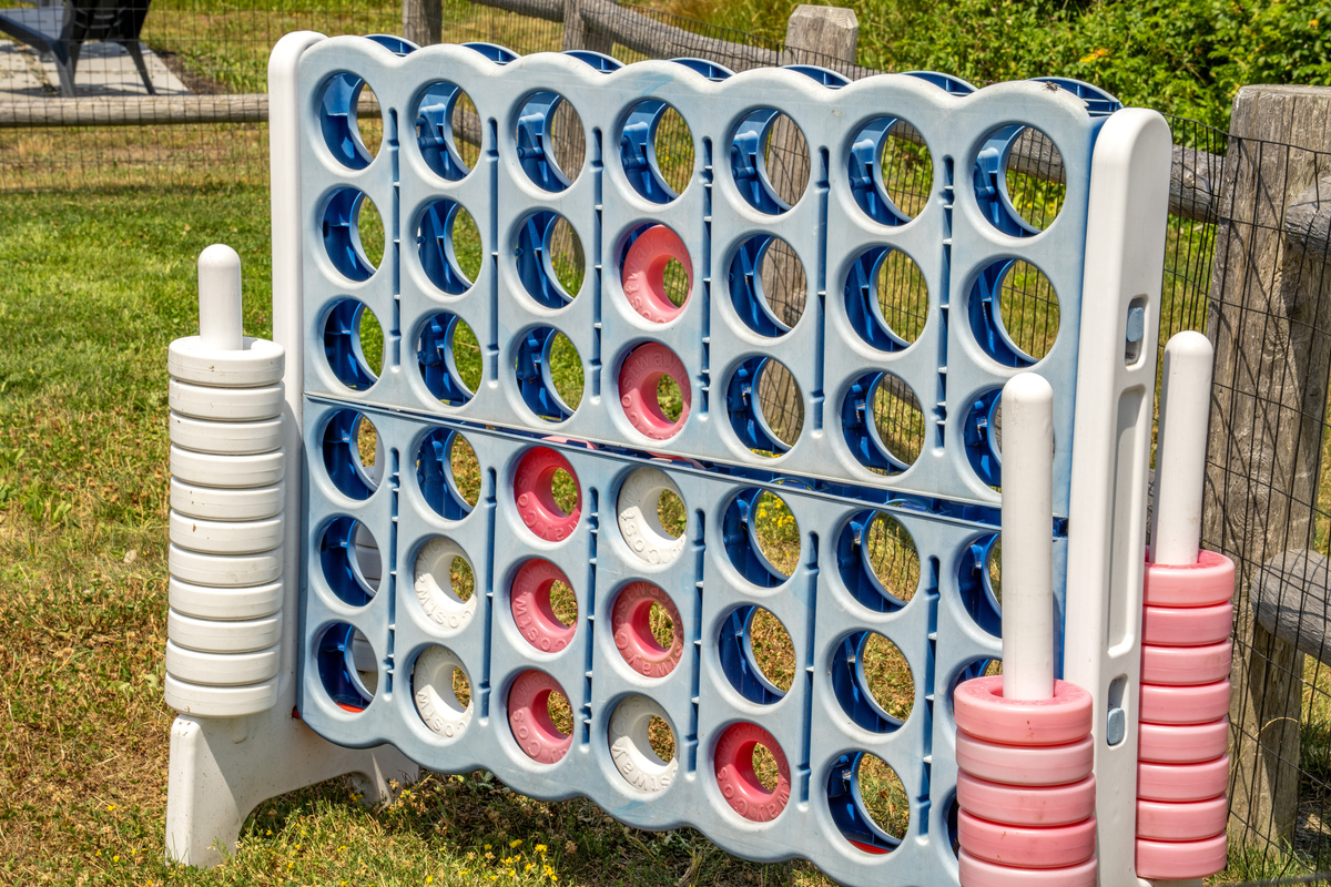 Perfect for all ages, our life-size Connect 4 is a backyard favorite!