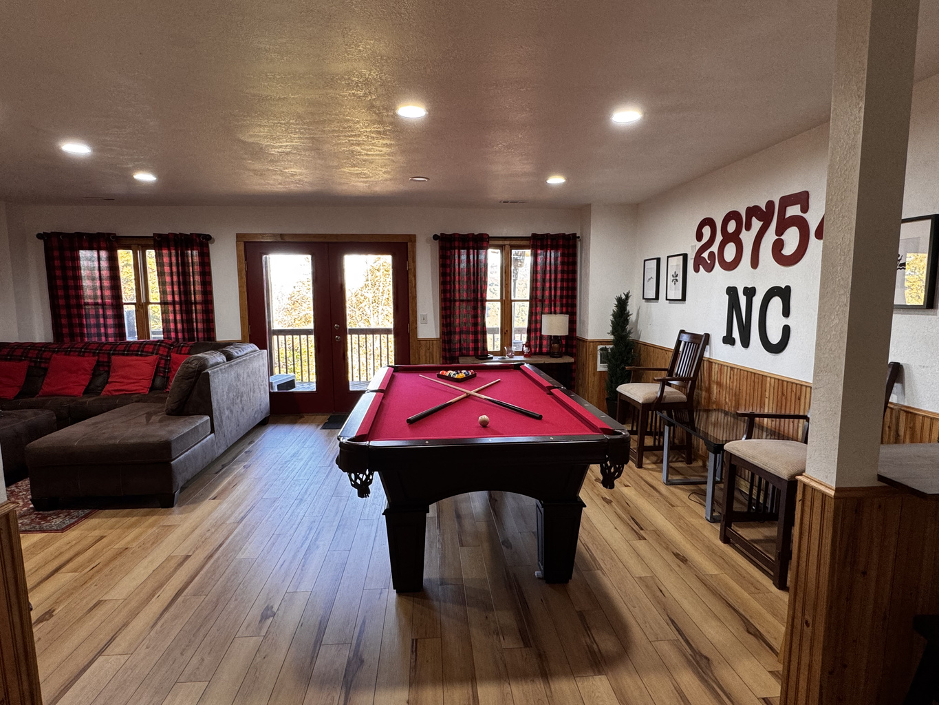 Gather in the lower-level game room for pool, TV and relaxed evenings together.
