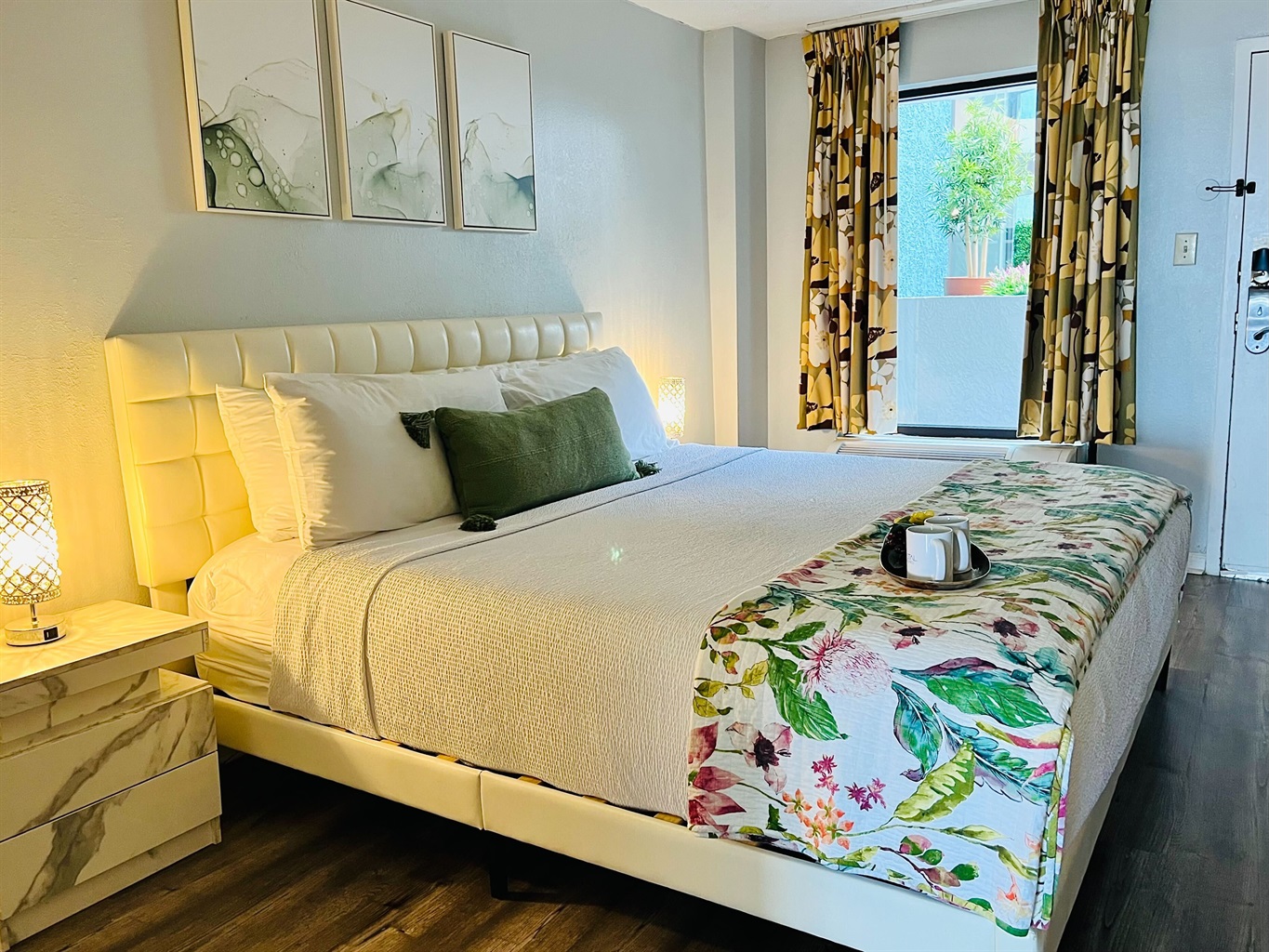 Cozy bed for a restful night's sleep!