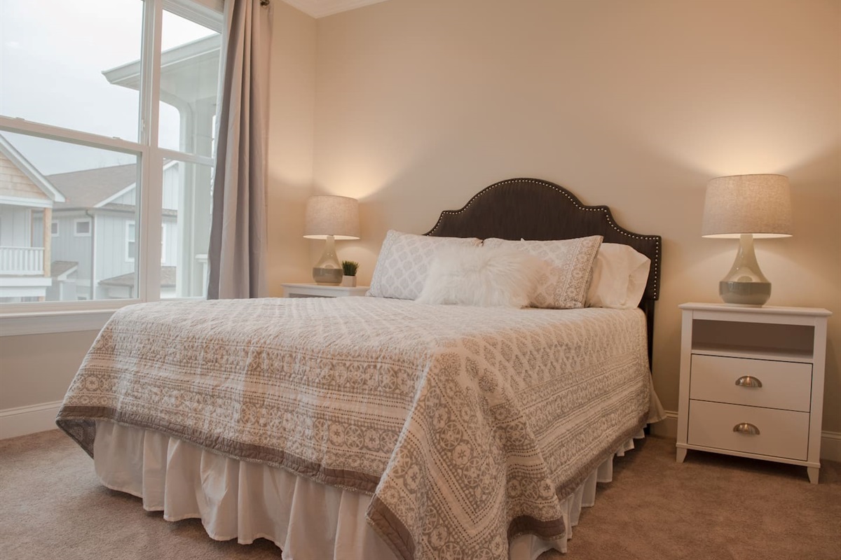 2nd floor bedroom with queen bed