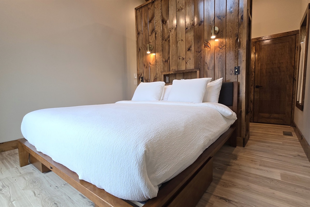 A king size bed provides a good night's sleep