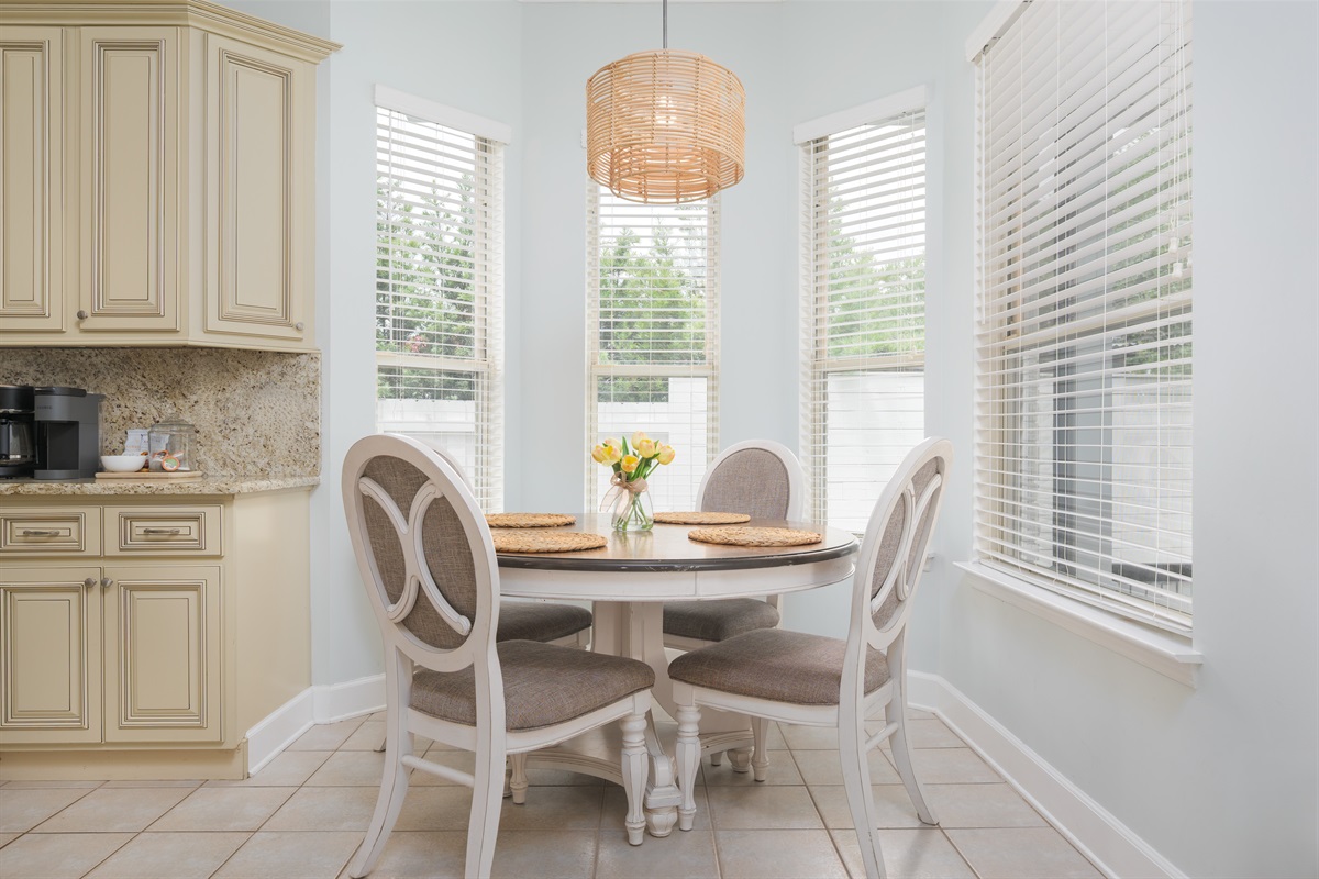 Kitchen nook perfect for family meals or games