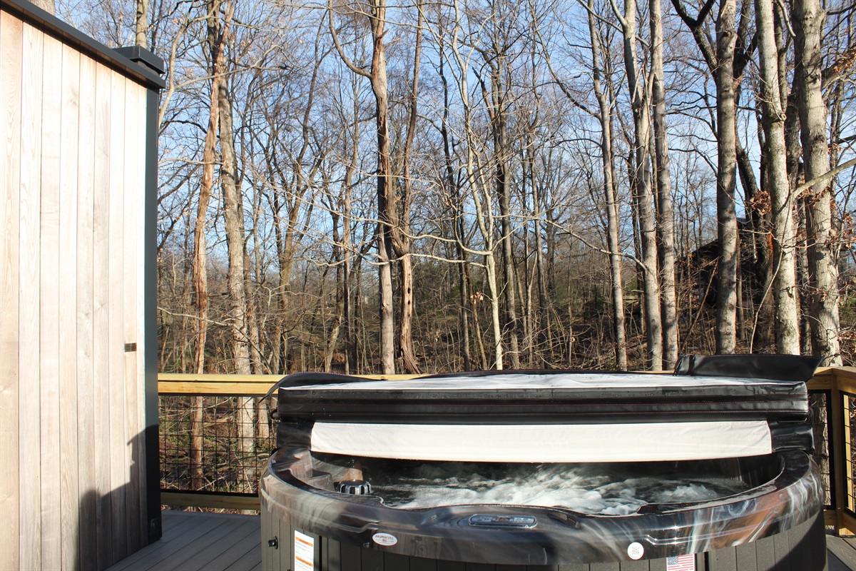 Private hot tub on deck